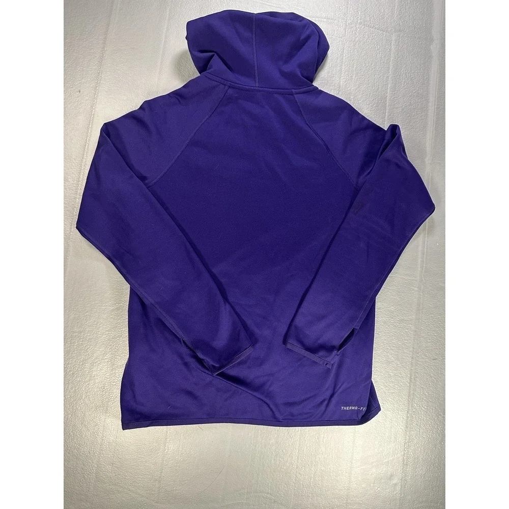 Boys' Small Nike Dri-Fit Camo Swoosh Logo Graphic Therma Hoodie Purple / Orange‎